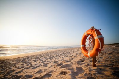 life preserver ocean beach rope waves water sea salt sand