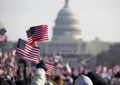 Washington DC Presidential Inauguration capitol flags celebrating