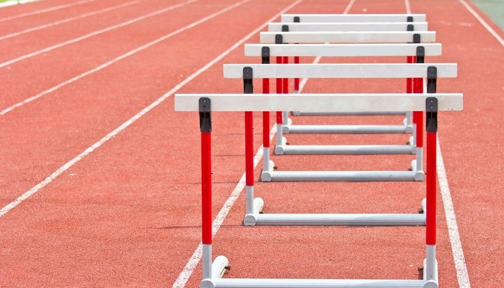 Hurdles small inversed track jump obstacles