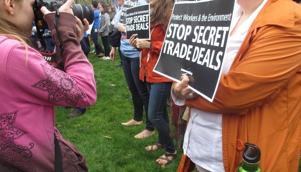 stop secret trade deals protest workers enviroment