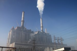 burning coal smog smoke ozone layer hazardous factory train
