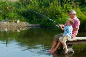 family fishing environment