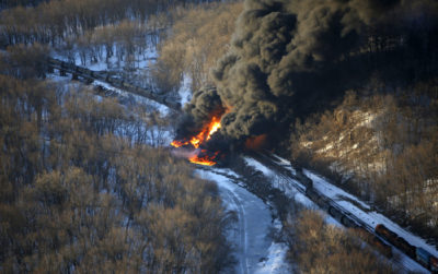 train explosion oil hazard flame smoke coal