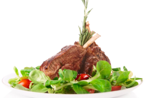 dinner lamb salad food meal