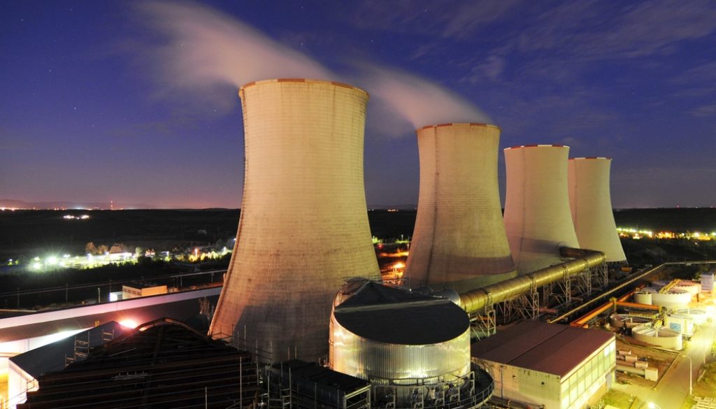 nuclear plant energy night