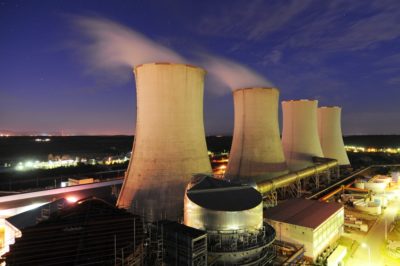 nuclear plant energy night