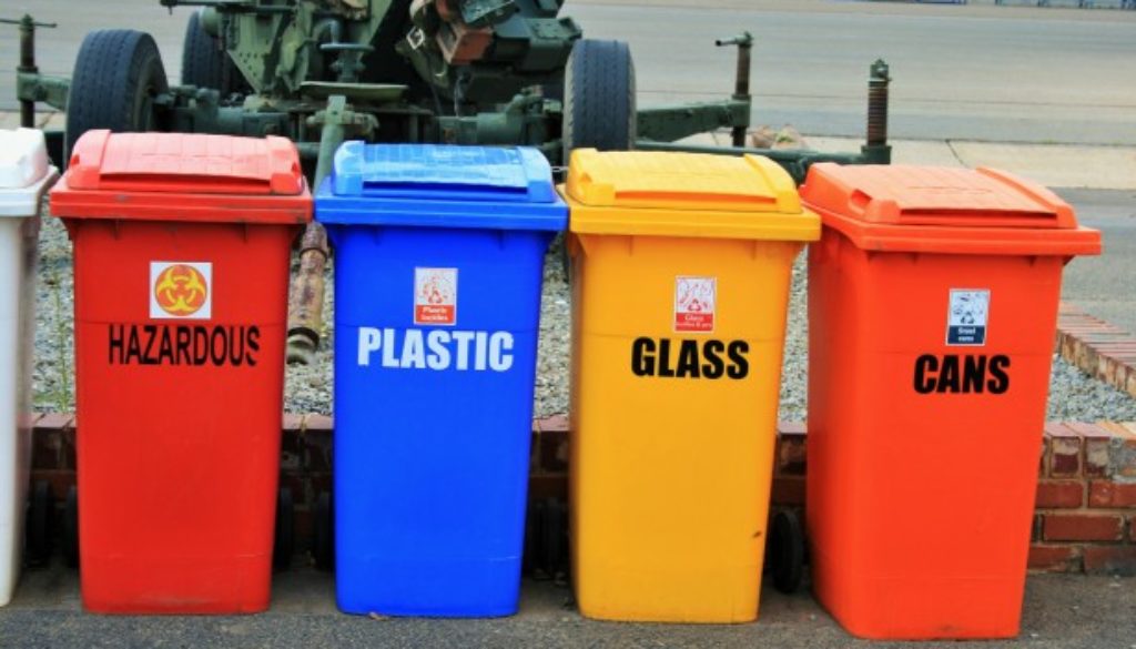recycling containers plastic glass cans environment safety worker safety