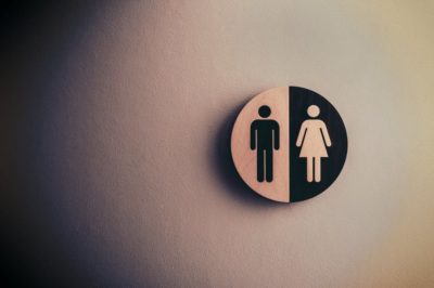 restroom men women sign